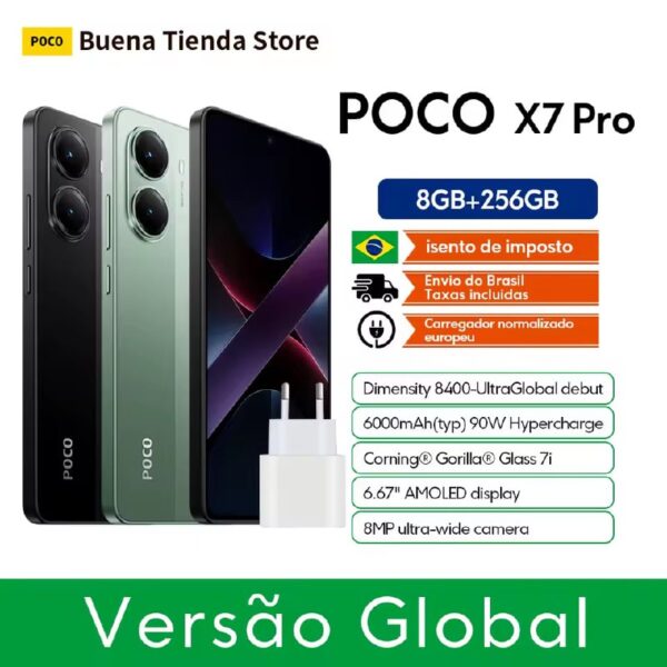 Smartphone Xiaomi Poco X7 Pro 5G, 8GB 256GB Versão Global ð§ð· Envio do Brasil
