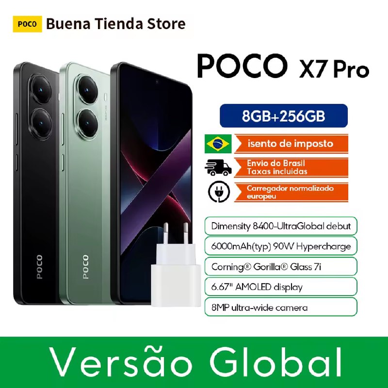 Smartphone Xiaomi Poco X7 Pro 5G, 8GB 256GB Versão Global ð§ð· Envio do Brasil