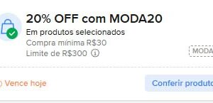 Cupom Mercado Livre Moda